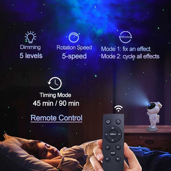 Galaxy Lampa – Nebula Stjärnprojektor med Fjärrkontroll