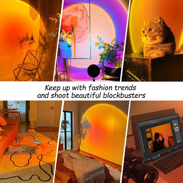 Sunset Lamp – Solnedgångslampa RGB Stämningsbelysning med Fjärrkontroll