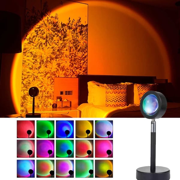 Sunset Lamp – Solnedgångslampa RGB Stämningsbelysning med Fjärrkontroll