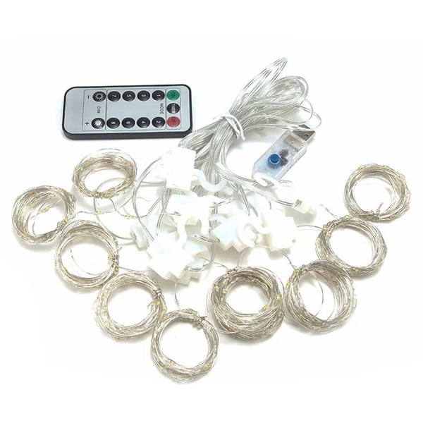 LED Gardin USB Ljusslinga med Fjärrkontroll 3M Flerfärgad
