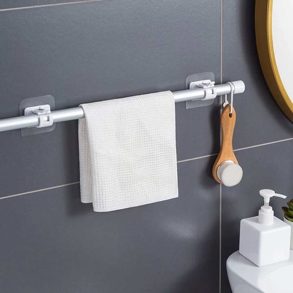 2-Pack Självhäftande Gardinstångshållare Hållare för Stång