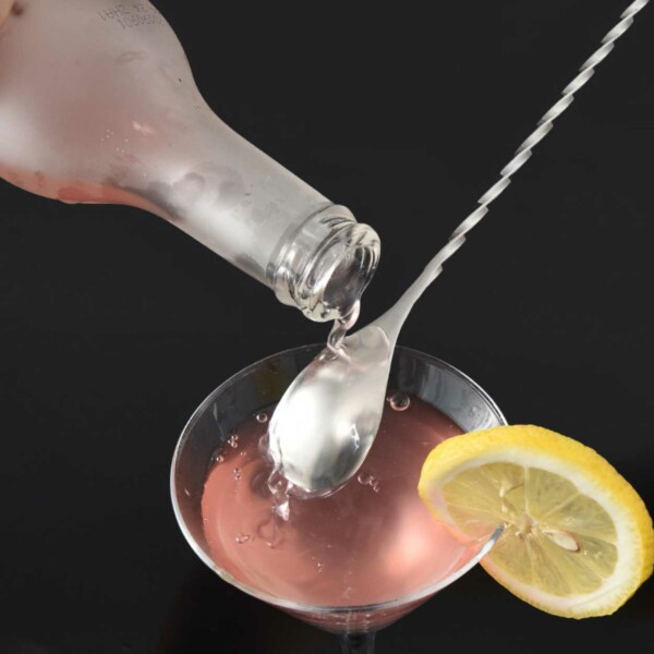 Cocktail -lusikka haarukalla ruostumaton 32 cm