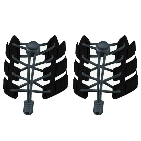 Elastiska Skosnören (Inklusive Dragsko) – No Tie Shoelaces – Mörk Grå