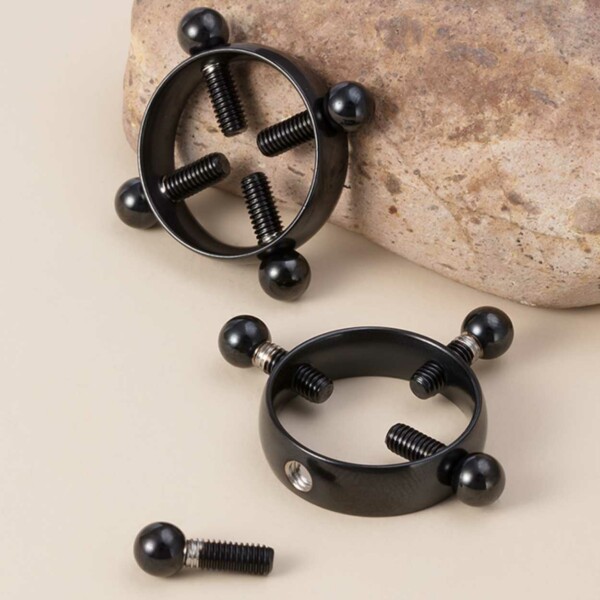 Fake Bröstpiercing Utan Hål Nipple Piercing Bröstvårta Svart