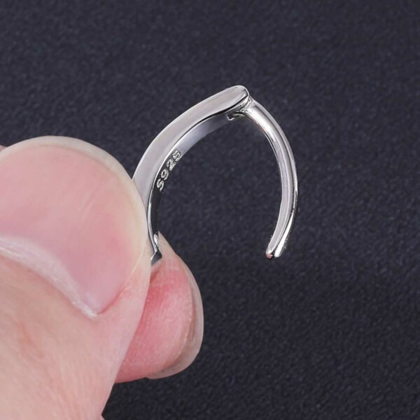 Falske navlepiercing navle ring uden huller sort
