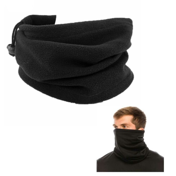 Fleece Tubscarf Halsduk Ansiktsmask Bandana Svart Fleece Tubscarf Halsduk Ansiktsmask Bandana Svart