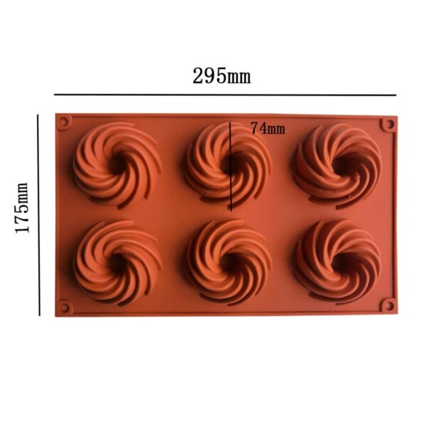 Silikon Ljusform Stearinljus DIY 6st Spiraler Donuts