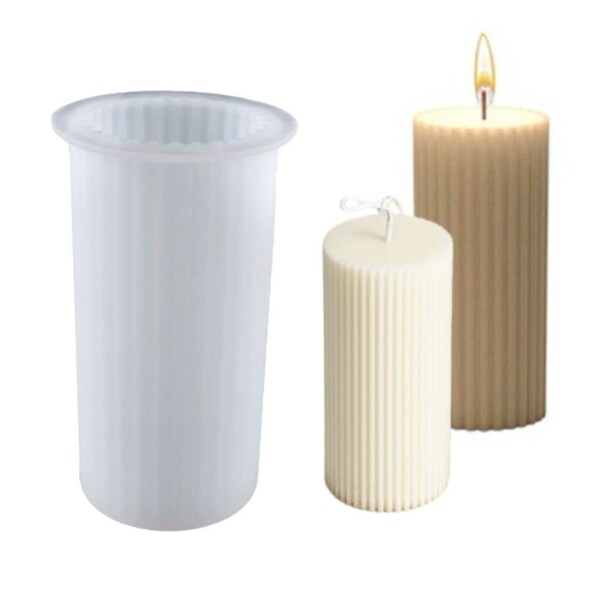 Silikon Ljusform DIY Ribbat Stearinljus