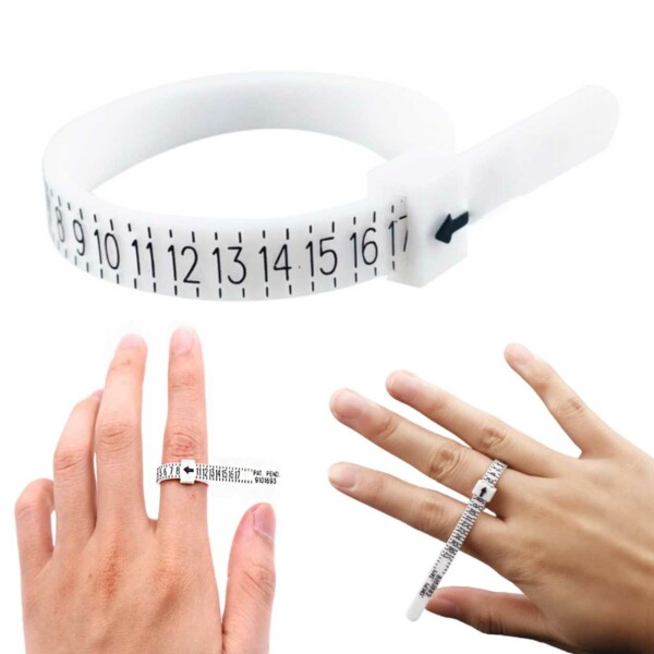 Ringstorlek Måttband – Ringstorleksmätare Ringmätare Ringmått för Fingrar