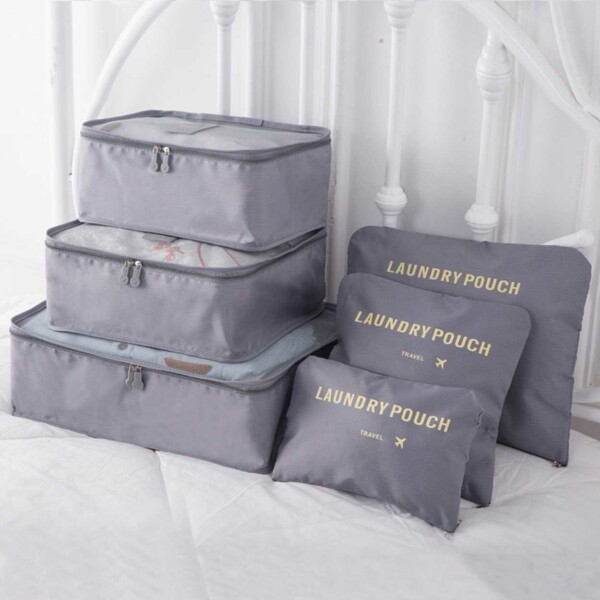 Baginngang for koffert 6-pack organisasjon satt for reisegrå