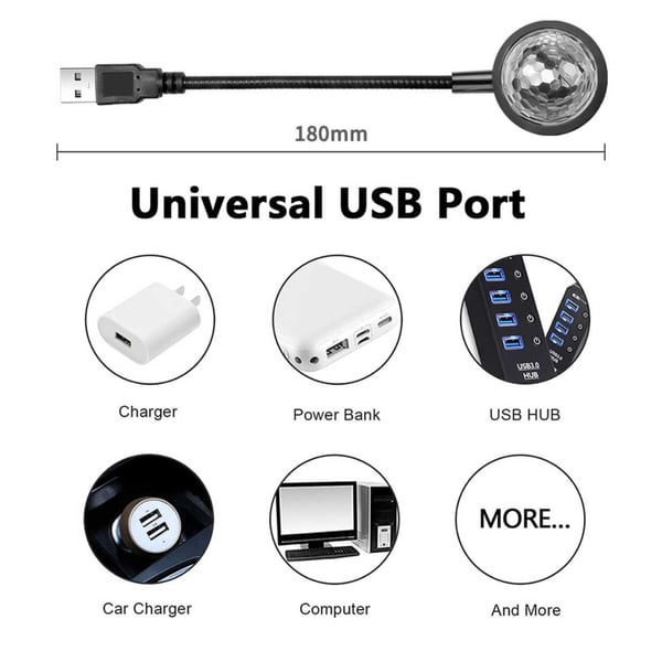 Mini USB -LED -diskriitti auto -yövalolle