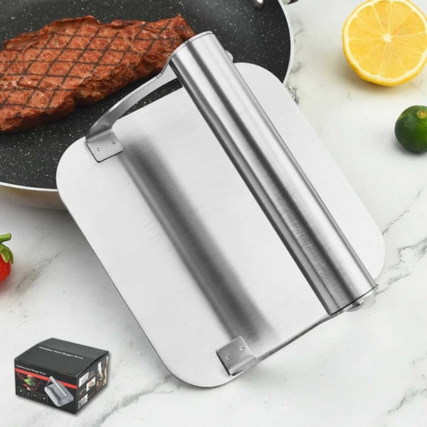 Smashjärn 100% Rostfritt Stål – Hamburgerpress för Grill och Spis
