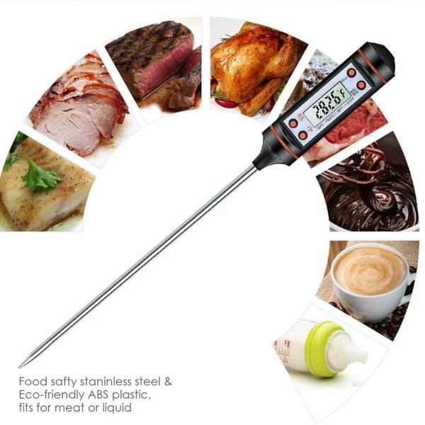 Digital kjøkkentermometer for mat, BBQ og væsker stekermometer