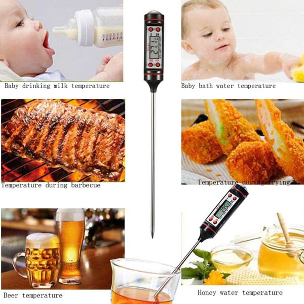 Digital kjøkkentermometer for mat, BBQ og væsker stekermometer
