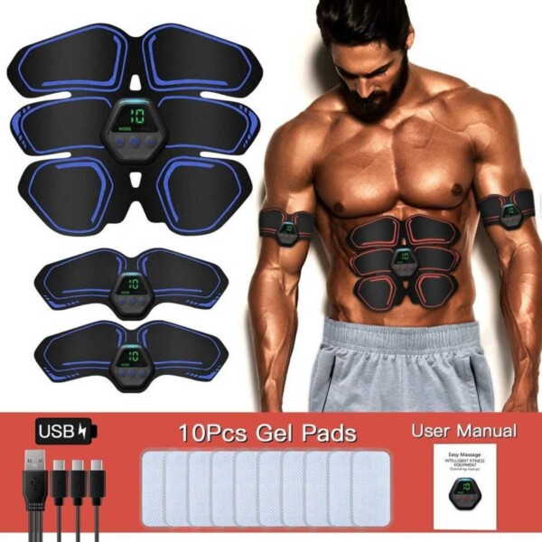 Uppladdningsbar EMS Magtränare Biceps Rumpa Muskelstimulator