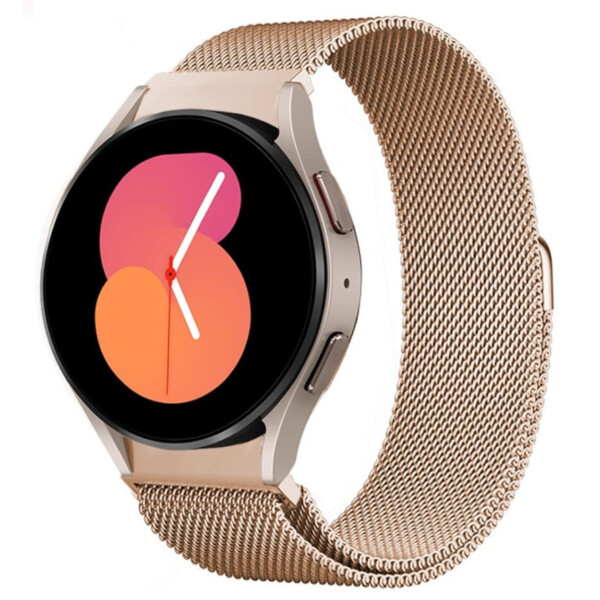 Galaxy Watch 4/5 Metall Armband 20mm Milanese Mesh Roséguld