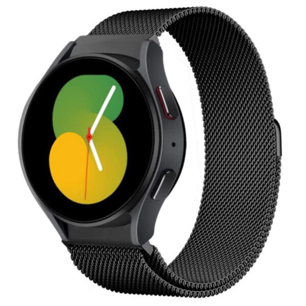 Galaxy Watch 4/5 Metall Armband 20mm Milanese Mesh Svart Galaxy Watch 4/5 Metall Armband 20mm Milanese Mesh Svart