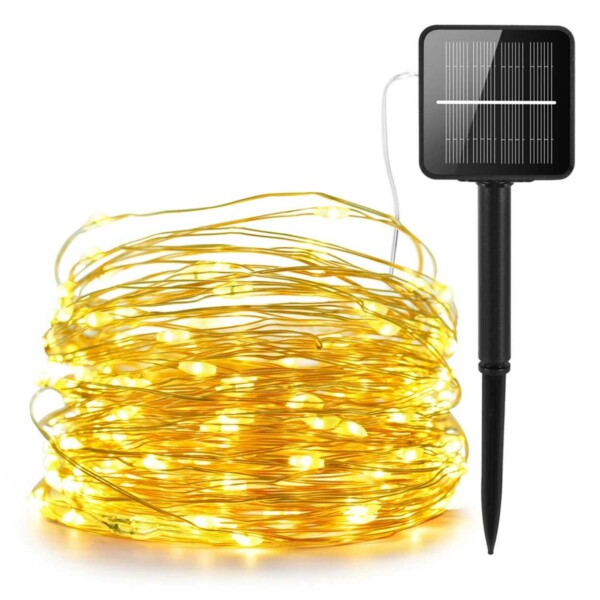 Solcell Ljusslinga LED 10m 100 Lampor