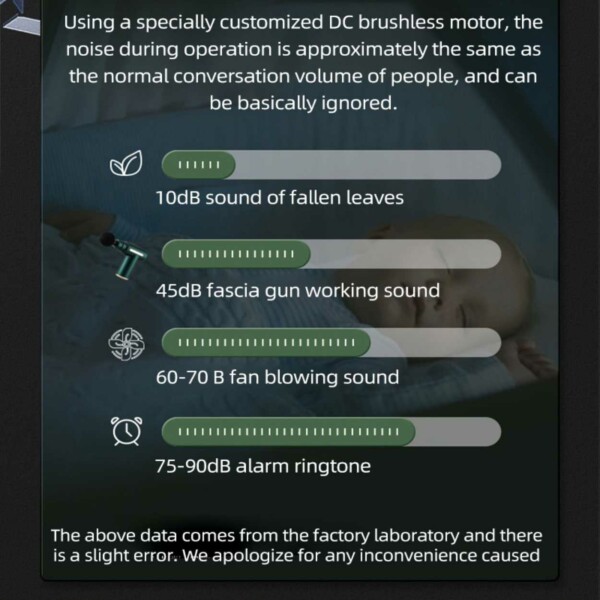 Mini massagepistol med USB-C Ultra Portable - 4 hoveder sort