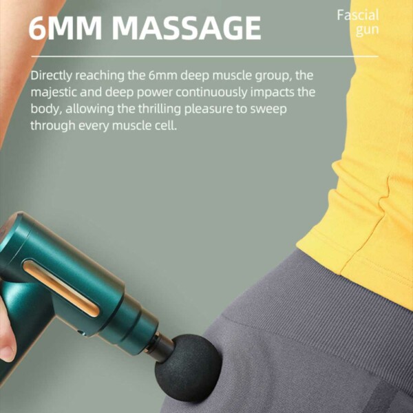 Mini massagepistol med USB-C Ultra Portable - 4 hoveder sort