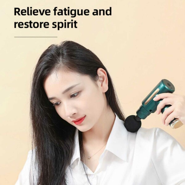 Mini massagepistol med USB-C Ultra Portable - 4 hoveder sort
