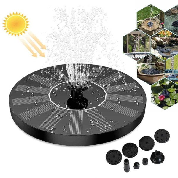 Solcellsfontän – Solcellsdriven Fontän för Fågelbad 16cm