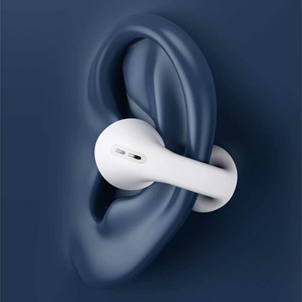 Clip On TWS Hörlurar Bluetooth 5.3 Träningshörlurar Vit