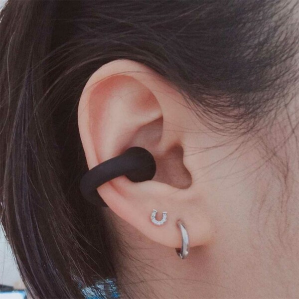 Clip On TWS Hörlurar Bluetooth 5.3 Träningshörlurar Vit