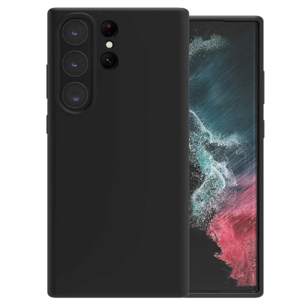 Tunt Galaxy S23 Ultra Skal Silikon Svart