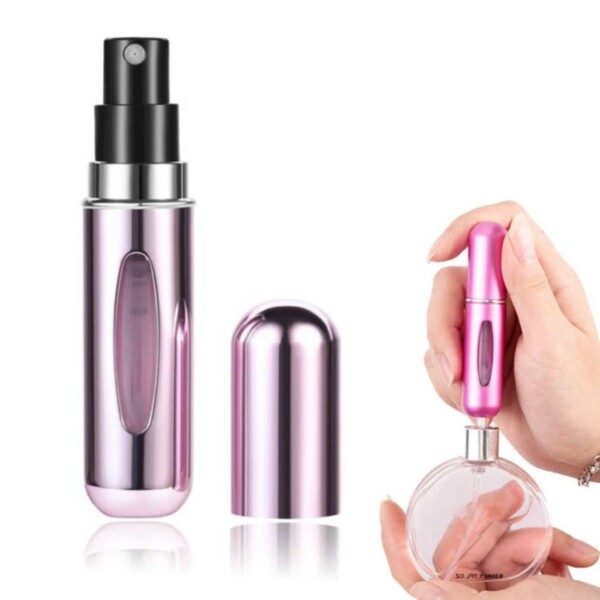 Mini Refill Parfume Bottle - Genopfyldte rejsebeholdere 5 ml lyserød