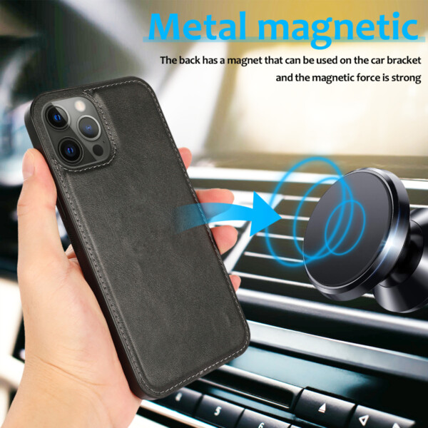iPhone 12/12 Pro 2-i-1 magnetisk lommebokveske Black