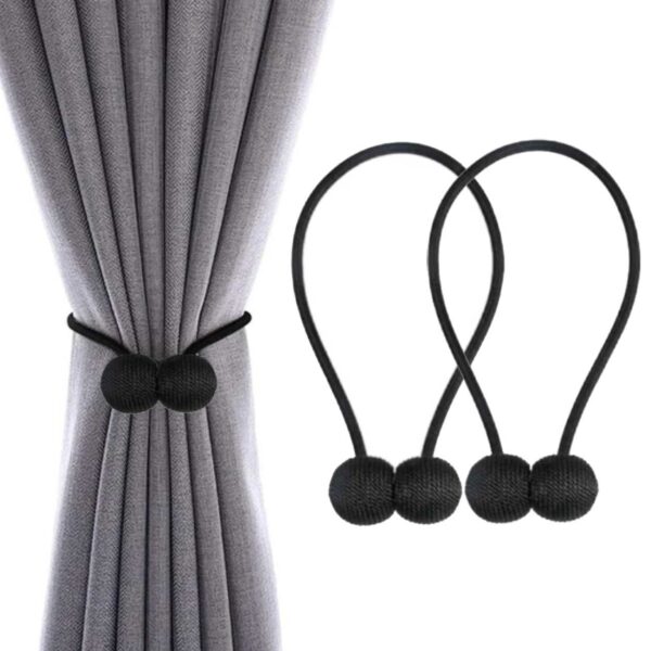 2-Pack Magnetiskt Gardinspänne Gardinknut – Svart 2-Pack Magnetiskt Gardinspänne Gardinknut – Svart