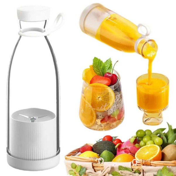 Portabel Mixer – Bärbar Uppladdningsbar Smoothie Blender Vit