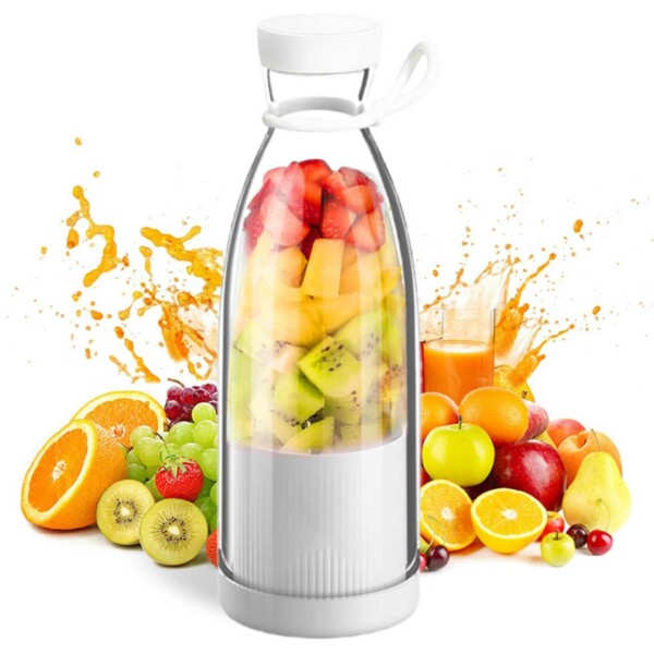 Portabel Mixer – Bärbar Uppladdningsbar Smoothie Blender Vit