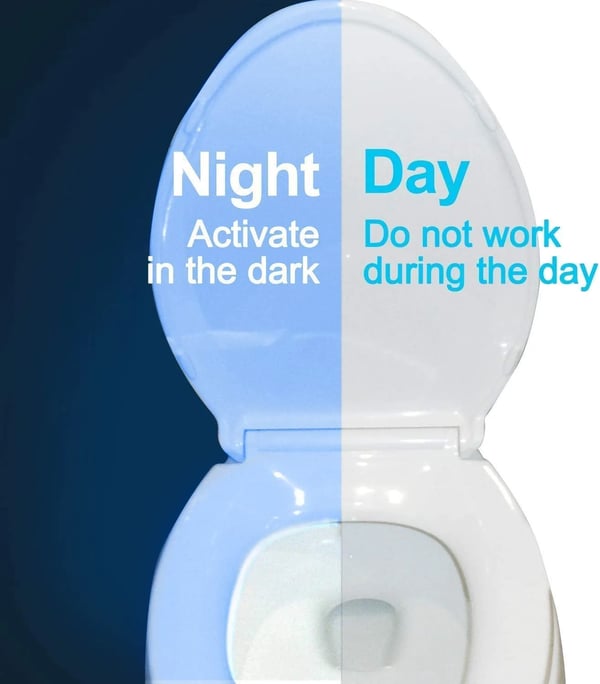 Toiletlampe Bevægelsessensor - LED -lys til toilettet