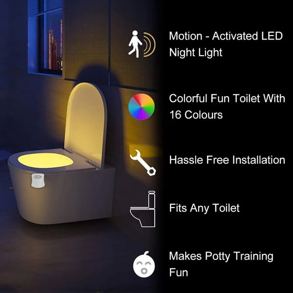 Toiletlampe Bevægelsessensor - LED -lys til toilettet