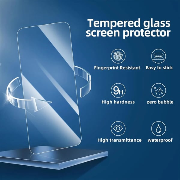 2-pack iPhone 15 Pro Max Screen Protector HD herdet glass
