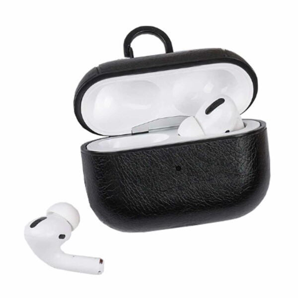 AirPods Pro 2 Shell Case Leather PC Black