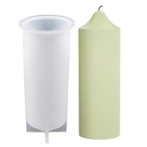 Silikon Ljusform DIY Stearinljus Hög Cylinder