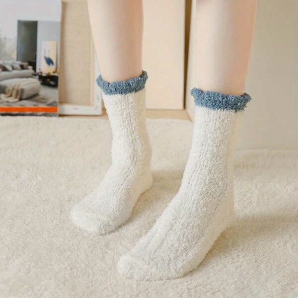 Lurviga Raggsockor – Plysch Varm Fleece Beige