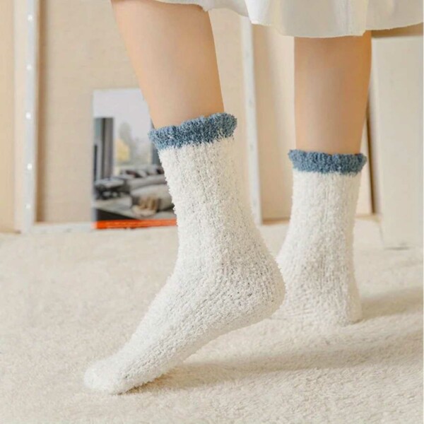 Lurviga Raggsockor – Plysch Varm Fleece Beige