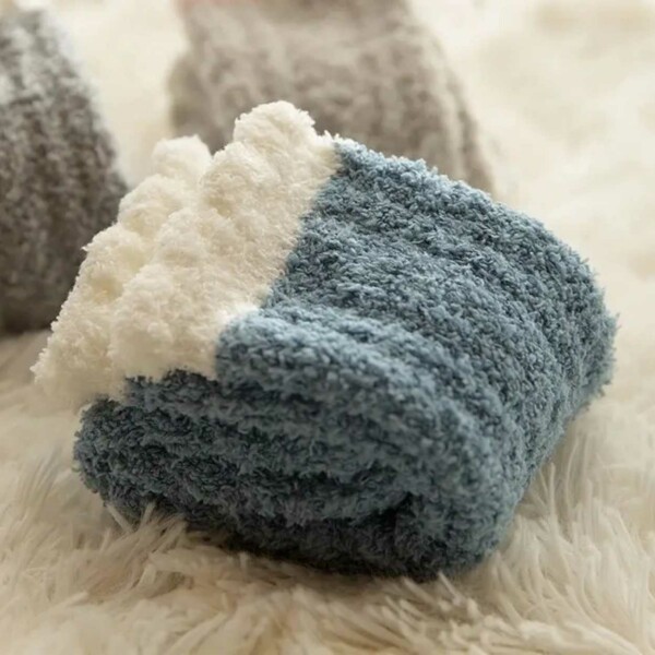 Lurviga Raggsockor – Plysch Varm Fleece Beige