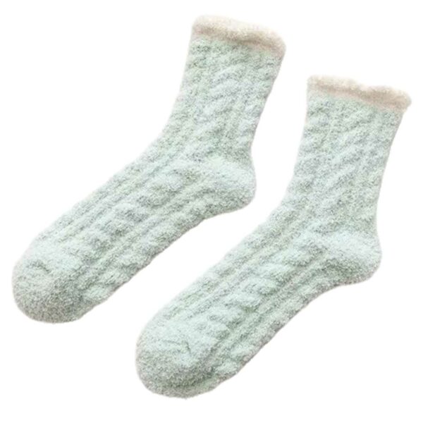 Lurviga Raggsockor – Plysch Varm Fleece Grön