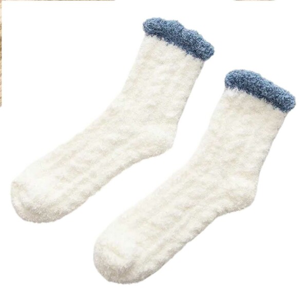 Lurviga Raggsockor – Plysch Varm Fleece Vit