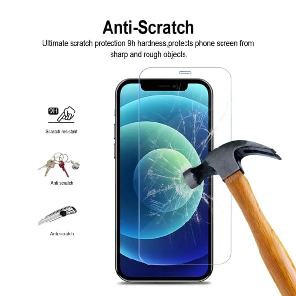 Full 2-pack iPhone XS HD Skjermbeskytter herdet glass