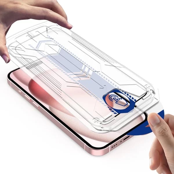 EZ Install iPhone 14 Pro Max Skjermbeskytter HD Herdet Glass