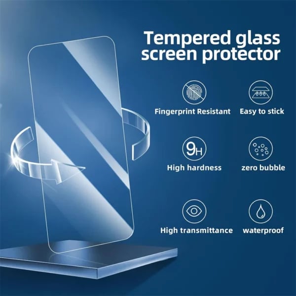 5-pack iPhone 15 Pro Max Comprehensive Hardened Glass Screen Protector HD