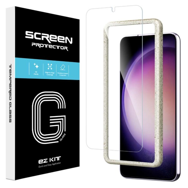 Galaxy S23 Härdat Glas med Installationskit HD Skärmskydd