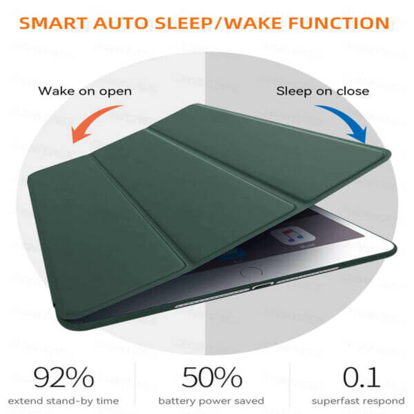 iPad Mini 6 Cover Case Tri-fold Smart Case Svart