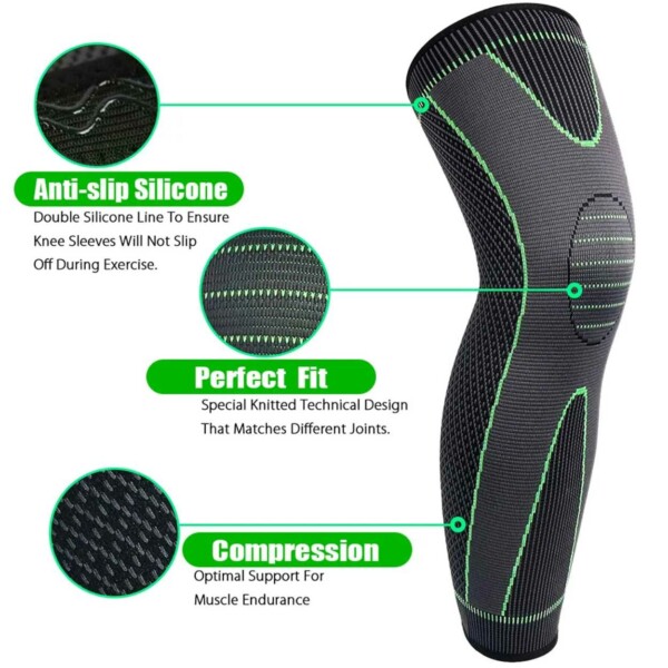 Kompresjonshylse for kne - Knestøtte/Knebeskyttelse med Compression M